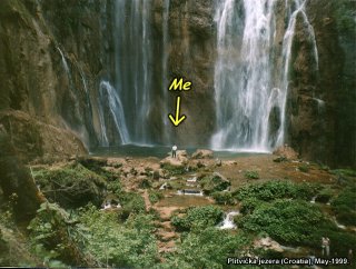 Me in paradise of nature, Plitvicka Jezera, May-1999. - CLICK to enlarge