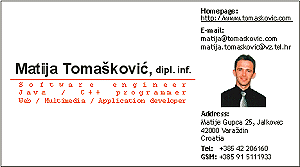 My visit card