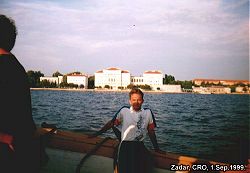 Me at ship back from Kornati to Zadar, 1.Sep.1999.