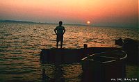 Me at sunset in Vrsi, Cro, 28.Aug.1999.